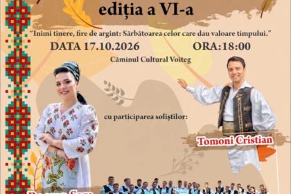 Mâine seară, la Voiteg, seniorii sunt în centrul atenției: Balul Seniorilor ajunge la a șasea ediție, cu muzică populară și dans până târziu