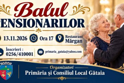 Seară de dans și voie bună la Gătaia: Pensionarii sunt invitați la bal