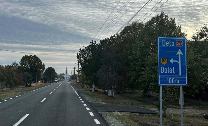 Lucrările pe DN 59B se apropie de final. Șoferii care circulă între Cruceni, Livezile și Deta vor avea în curând un drum nou