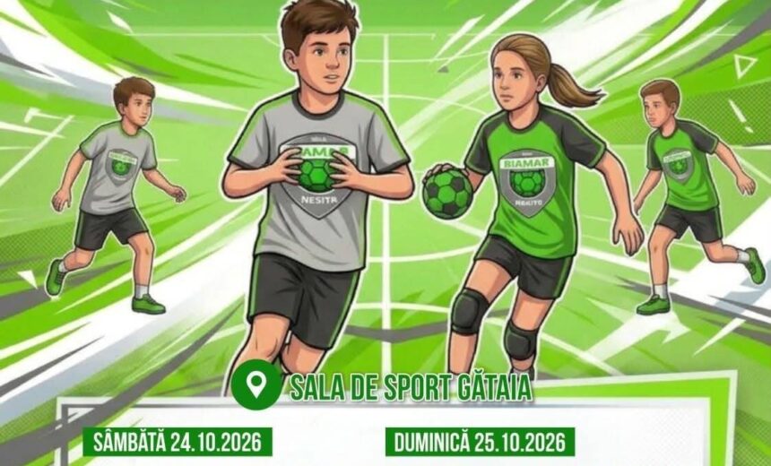 Gătaia Handball Cup 2026: Prima competiție de minihandbal și babyhandbal din oraș aduce zeci de tineri sportivi pe teren