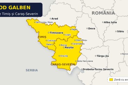 Cod galben de vânt în Timiș și Caraș-Severin. Rafalele pot depăși 80 de kilometri pe oră
